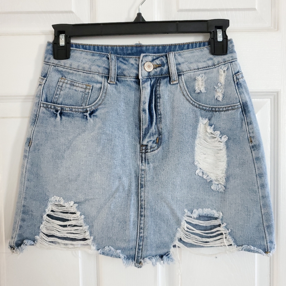 Ripped jean shirt